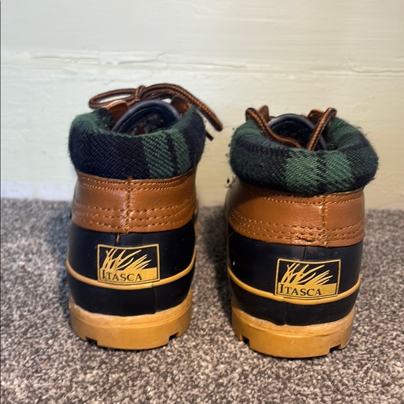 ITASCA Brown and Black Rain & Snow Boots with Lace-Up Design men’s size 7 - Picture 6 of 11